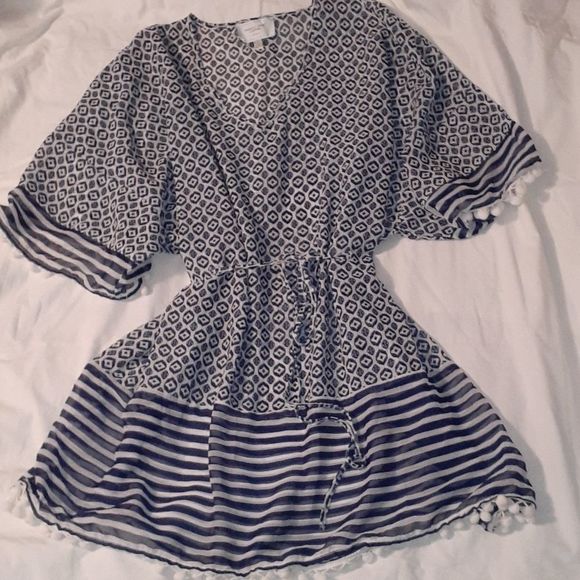 Romeo + Juliet Beach Pattern & Stripe Swim Cover S - Picture 2 of 8